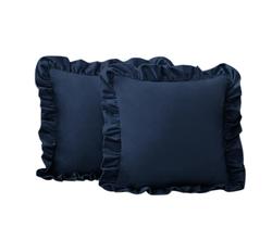 KIT 02 CAPAS DE ALMOFADAS BABADO 40x40 - PREMIUM LUXO DECORAÇÃO