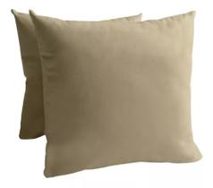 Kit 02 Capas de Almofadas fofas para Sofá 45x45 Com Ziper em Suede