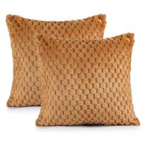 Kit 02 Capas de Almofadas Marshmallow 45cm x 45cm 100% Poliéster - Caramelo