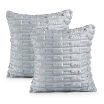 Kit 02 Capas de Almofadas Polar 45cm x 45cm 100% Poliéster - Platina