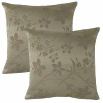 Kit 02 Capas para Almofada em Jacquard Estampado 45cm x 45cm