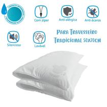 Kit 02 Capas Protetoras Impermeáveis para Travesseiro 50x70cm Arrumadinho Enxovais