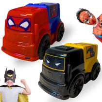 Kit 02 Carrinhos Heróis Brinquedo Infantil Presente Menino