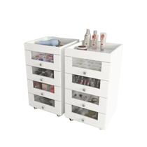 Kit 02 Carrinhos Organizador de Maquiagem PE2009 Branco Tecno Mobili Kit 02 Carrinhos Organizador de Maquiagem PE2009 Branco Tecno Mobili