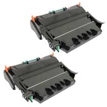 Kit 02 cartucho de toner T650 Compatível para impressora lexmark T650