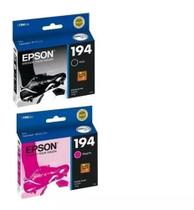 Kit 02 Cartucho Tinta Original Epson T194 Preto E Magenta