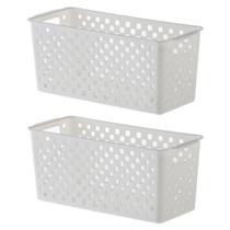 Kit 02 Cestos Organizador Quadratta Gavetas Lavanderia 27x12 Kit 02 Cestos Organizador Quadratta Gavetas Lavanderia 27x12
