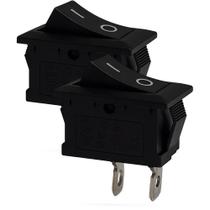 Kit 02 chave gangorra retang. lk1-101 on-off pt 2p 6a lukma