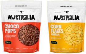 Kit 02 ChocoPops Chocolate e CornFlakes Australia Sweet Vanilla e de 200g-Harts Natural Kit 02 ChocoPops Chocolate e CornFlakes Australia Sweet Vanilla e de 200g-Harts Natural