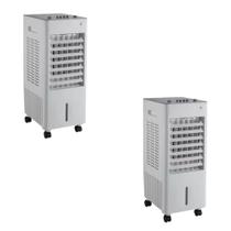 Kit 02 Climatizador de Ar 110v Umidificador Portátil 8 Litros Praxis Cp08