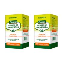 Kit 02 Cloresil Cloreto Magnesio P.A 500mg 100 Capsulas Loja Maxinutri