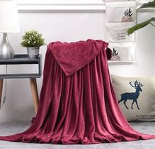 Kit 02 Cobertor Casal Padrão Mantinha Lisa De Microfibra Vinho Kit 02 Cobertor Casal Padrão Mantinha Lisa De Microfibra Vinho