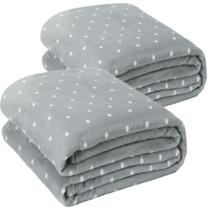 Kit 02 Cobertor Manta Casal Padrão Poá Bolinha Softy 2,20 x 1,80 Toque Macio Aveludado Coberta Antialergico Fleece Flannel