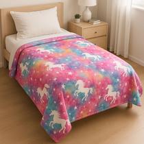 Kit 02 Cobertor Mantinha Brilha no Escuro Solteiro 2,00 x 1,80 Estampada Antialergico Manta Toque Pelucia Macio Hipoalergênico Infantil Menino Menina