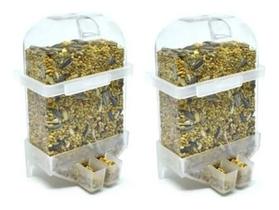 Kit 02 Comedouro Bifurcado Continuo Pássaros Em Geral K-12