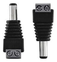 Kit 02 Conector Plug Adaptador P4 Macho Conex1000 Intelbras Cftv Cameras Vigilancia