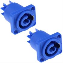 Kit 02 Conectores Sepakon Powercon Femea Painel 3 Polos
