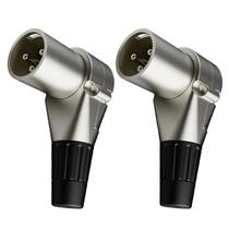 Kit 02 Conectores Xlr Macho 90 Graus Wc2053 Wireconex