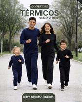 kit 02 Conjuntos Térmico Segunda Pele Flanelado Quentinho para Inverno Calça e Blusa Forrado Infantil Juvenil Menino Menina Tamanhos 01 ao 16