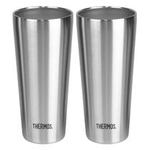 Kit 02 Copos Térmicos Thermos Dublin 400ml Aço Inox Vácuo