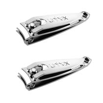 Kit 02 Cortadores Unha Original Merheje Unhex Pequeno Com Lixa Inox Para Mãos Adulto Infantil Bebês