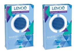Kit 02 Cotonete Hastes Flexíveis 150un Levoe Kit 02 Cotonete Hastes Flexíveis 150un Levoe