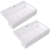 Kit 02 Cubas Banheiro Lavabo Xrt55 C01 Branco