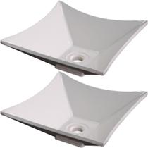 Kit 02 Cubas De Apoio Lux Banheiro Lavabo C01 L30 Bege