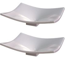 Kit 02 Cubas de Apoio Para Banheiro Lavabo C01 Folha F44 Bege - Lyam Decor Kit 02 Cubas de Apoio Para Banheiro Lavabo C01 Folha F44 Bege - Lyam Decor