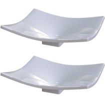 Kit 02 Cubas de Apoio Para Banheiro Lavabo C01 Folha F44 Branco - Lyam Decor