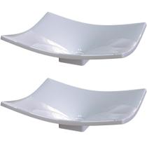 Kit 02 Cubas de Apoio Para Banheiro Lavabo C01 Folha F44 Branco - Lyam Decor