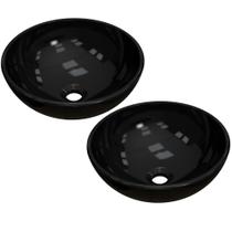 Kit 02 Cubas de Apoio Redonda C01 Para Banheiro R30W - Lyam Decor Kit 02 Cubas de Apoio Redonda C01 Para Banheiro R30W - Lyam Decor