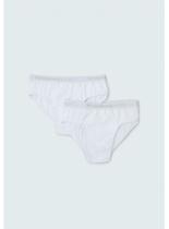 Kit/02 Cueca Slip Hering 5771 Infantil Malha Algodão T. 04/12