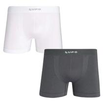 Kit 02 Cuecas Boxer Lupo Sem Costura Microfibra