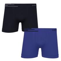 Kit 02 Cuecas Boxer Lupo Sem Costura Microfibra