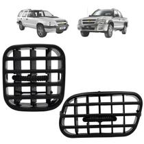 Kit 02 Difusores De Ar Painel Lateral S10 E Blazer 2001 A 2011 Preto