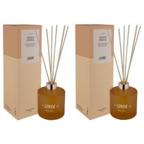 Kit 02 Difusores de Perfume Pêssego Oriental 200ml Elementos Lenvie