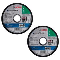Kit 02 Discos de Corte para Esmerilhadeira Inox 4.1/2 7/8 Standard Reto Profissional - Bosch