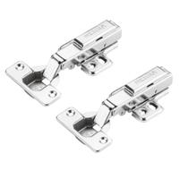 Kit 02 Dobradiças Reta Amortecedor Click Para Móveis Portas