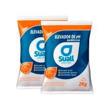 Kit 02 Elevador De Ph Barrilha Leve P/ Piscina 2kg Suall