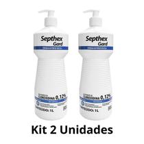 Kit 02 enxaguatorio bucal clorexidina 0,12% septhex gard 1l