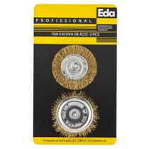 Kit 02 Escovas De Aço Redonda/Copo 7Gk Eda Kit 02 Escovas De Aço Redonda/Copo 7Gk Eda
