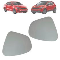Kit 02 Espelho Lente Retrovisor Base Fiat Argo Cronos 2017 Até 2023