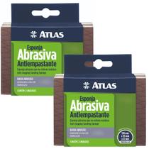 Kit 02 Esponjas Abrasivas Flexíveis Alta Abrasividade Antiempastante 02 Un