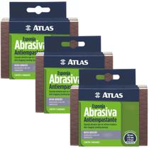 Kit 02 Esponjas Abrasivas Flexíveis Alta Abrasividade Antiempastante 03 Un