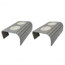 Kit 02 Esteira Decorativa Laqueada Sofá Copo Alumínio Cinza Kit 02 Esteira Decorativa Laqueada Sofá Copo Alumínio Cinza