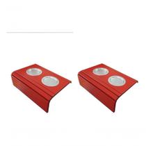 Kit 02 Esteira Laqueada Sofá Vermelho