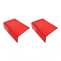 Kit 02 Esteiras Suporte Flexivel Braço Sofá Vermelha