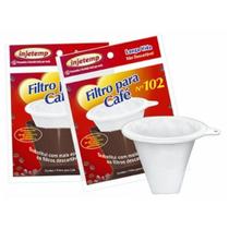 Kit 02 filtros café n.102 longa vida pano sintético dura + - Injetemp
