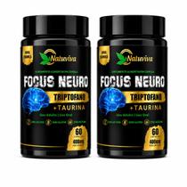 Kit 02 Focus Neuro Triptofano Com Taurina 400mg 60 Cápsulas Suporte Ao Foco E Concentração Natuvitae Kit 02 Focus Neuro Triptofano Com Taurina 400mg 60 Cápsulas Suporte Ao Foco E Concentração Natuvitae